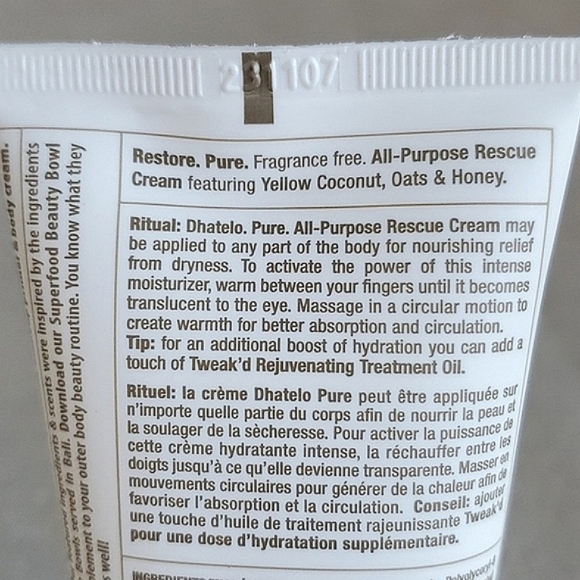 🆕️ TWEAK'D BY NATURE Restore Pure All-Purpose Rescue Cream FRAGRANCE FREE - Picture 6 of 9